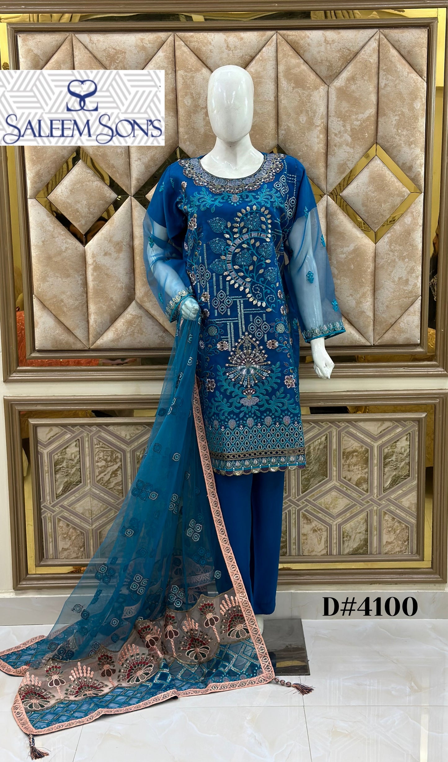 FESTIVE FORMAL EMBROIDERED SUIT