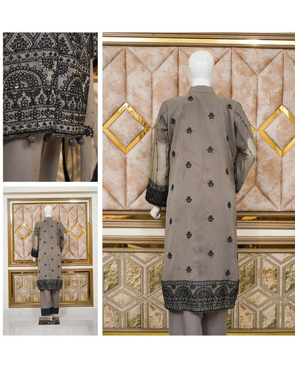 4pc - Stitched Embroidered Chiffon Luxury Suit