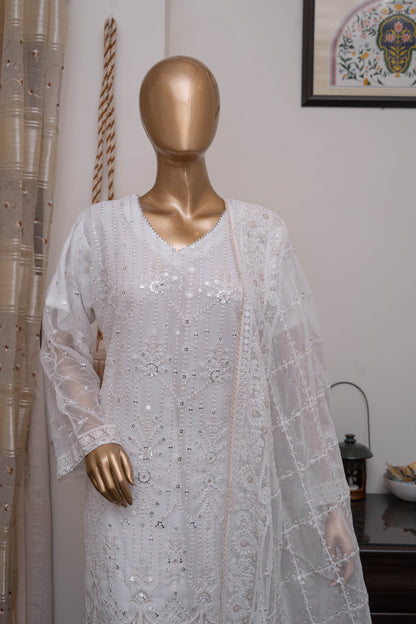 4pc - Stitched Embroidered Chiffon Luxury Suit